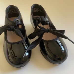 Capezio black tap shoes toddler size 8.5